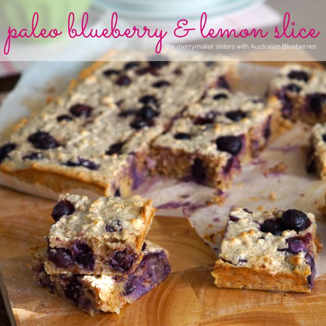 Paleo Blueberry and Lemon Slice | Healthy Paleo Recipes